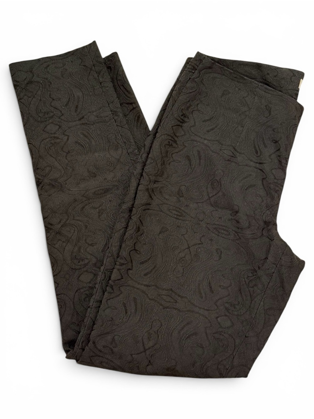 Y2K Cache Paisley Pattern Black Pants